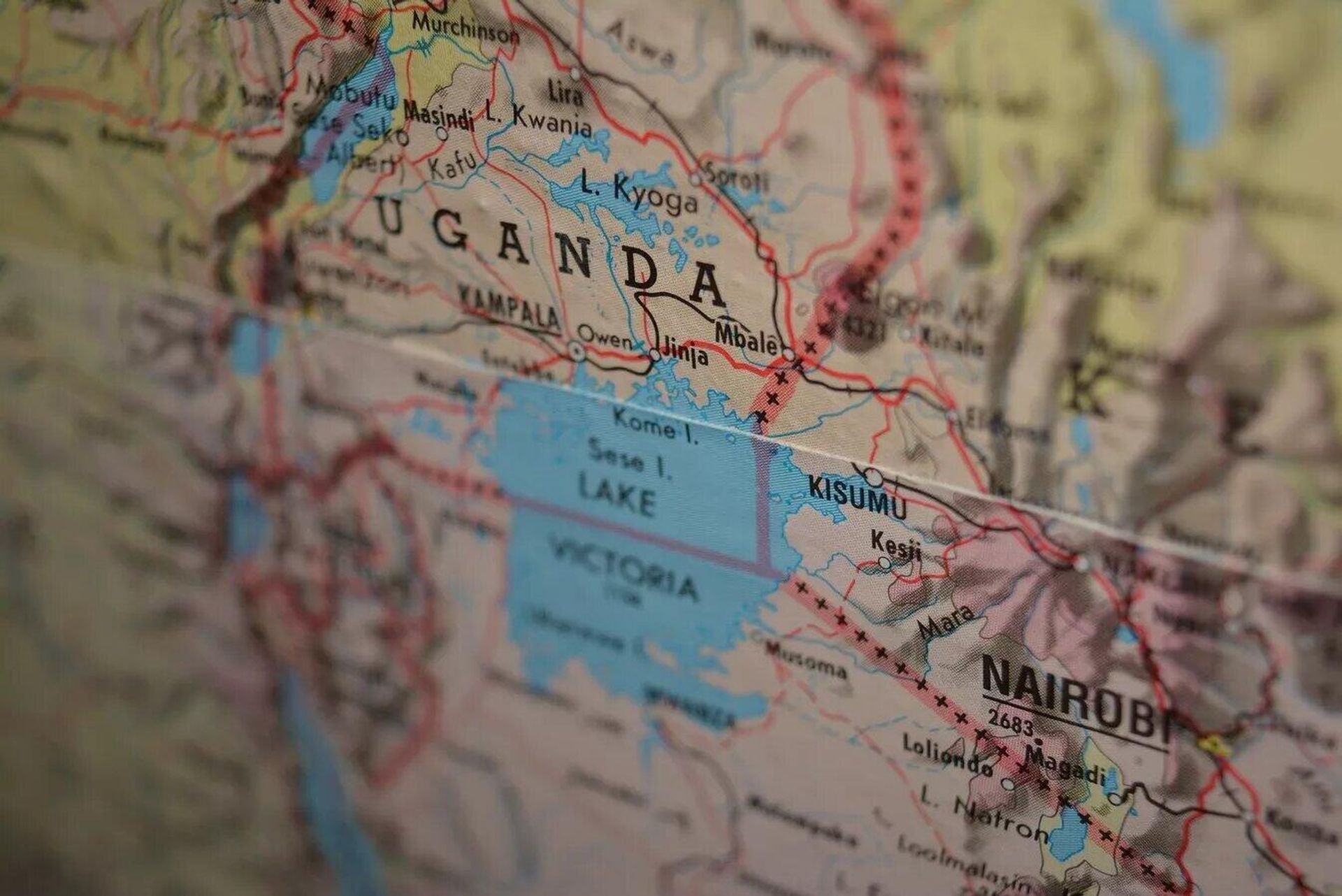 Map of Africa, highlighting Uganda  - Sputnik International, 1920, 12.09.2022