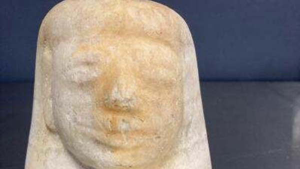 Egyptian canopic jar lid of the funeral deity Imsety - Sputnik International