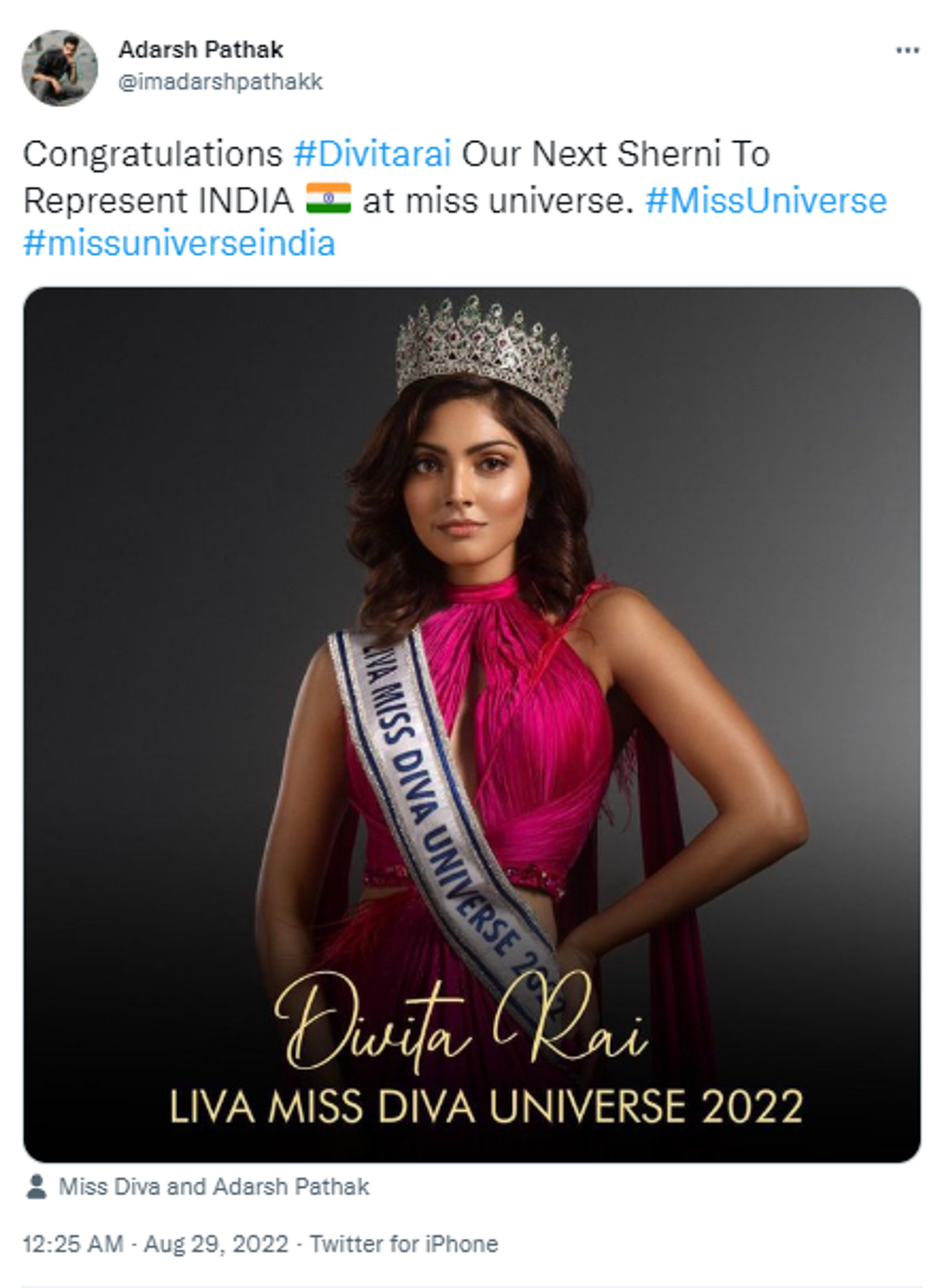Divita Rai from India's Karnataka Crowned the New Miss Diva Universe 2022: Video - Sputnik International, 1920, 29.08.2022
