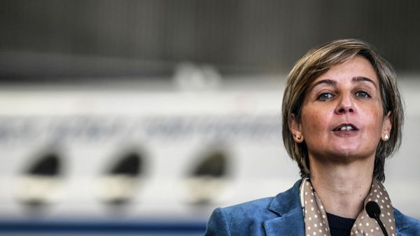Portugal Health Minister, Marta Temido holds a press conference prior to the arrival of a German Air Force aircraft transporting a team of military medical personnel in Figo Maduro airbase, in Lisbon on February 3, 2021 - Sputnik International
