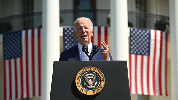 US President Joe Biden speaks on the South Lawn of the White House in Washington, DC - Sputnik International