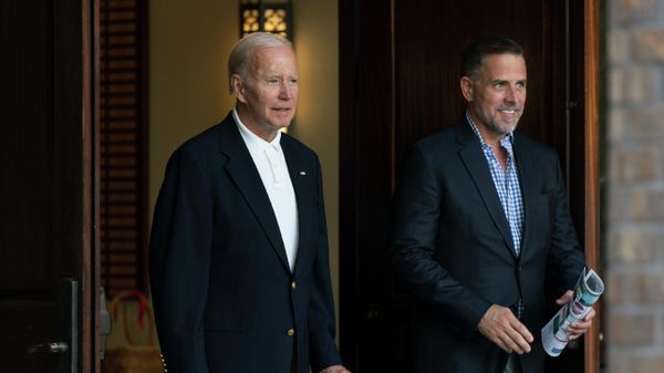 President Joe Biden and his son Hunter Biden leave Holy Spirit Catholic Church in Johns Island, S.C., after attending a Mass, Saturday, Aug. 13, 2022. - Sputnik International