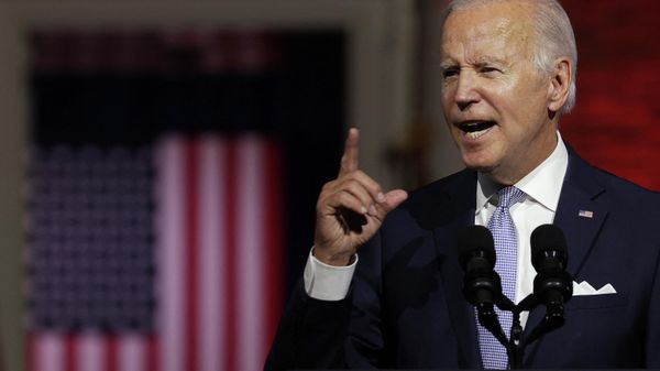 U.S. President Joe Biden delivers a primetime speech at Independence National Historical Park September 1, 2022 in Philadelphia, Pennsylvania - Sputnik International