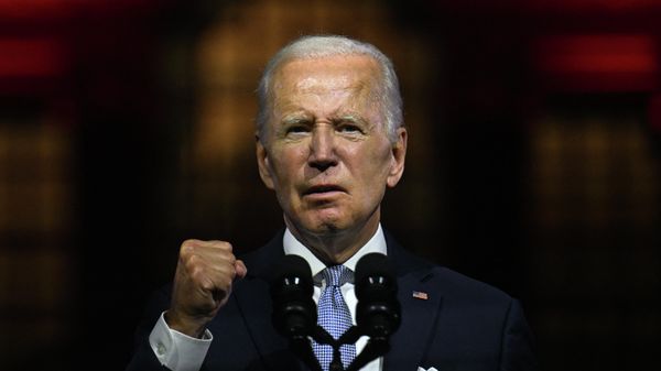 US President Joe Biden speaks about the soul of the nation, outside of Independence National Historical Park in Philadelphia, Pennsylvania, on September 1, 2022 - Sputnik International