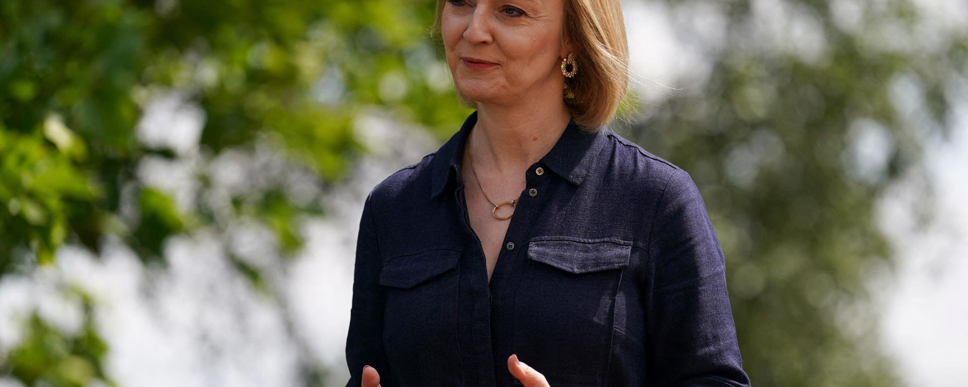 Contender to become the country's next Prime minister and leader of the Conservative party British Foreign Secretary Liz Truss speaks at an event at the Breckland Council in Dereham, Norfolk, on July 29, 2022 Contender to become the country's next Prime minister and leader of the Conservative party British Foreign Secretary Liz Truss speaks at an event at the Breckland Council in Dereham, Norfolk, on July 29, 2022 - Sputnik International, 1920, 04.09.2022