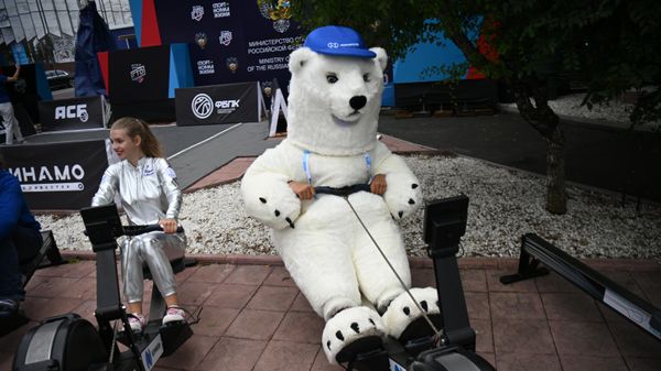 At the pavilion of the Ministry of Sports of the Russian Federation at the Eastern Economic Forum in Vladivostok. - Sputnik International