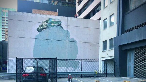 Covered mural of Australian artist Peter Seaton  - Sputnik International