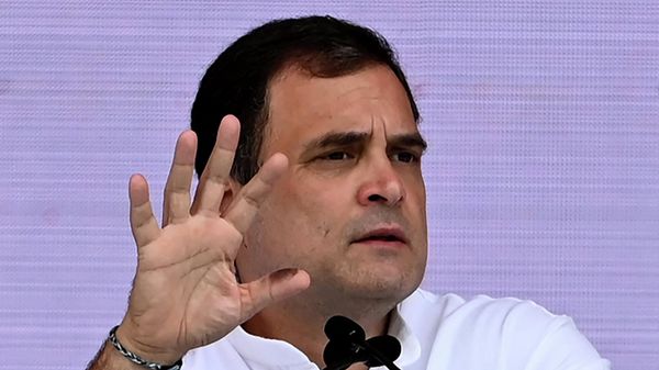 Congress party leader Rahul Gandhi addresses a rally against inflation and price rise of other essential commodities at the Ramlila grounds in New Delhi on September 4, 2022 - Sputnik International