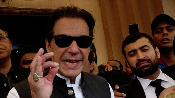 Pakistan's former prime minister Imran Khan speaks to media after appearing before the Anti-Terrorism Court in Islamabad on September 12, 2022 - Sputnik International