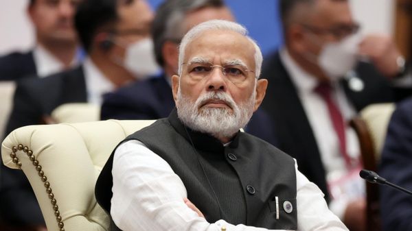 India's Prime Minister Narendra Modi takes part in the Shanghai Cooperation Organisation (SCO) summit in Samarkand, Uzbekistan. - Sputnik International