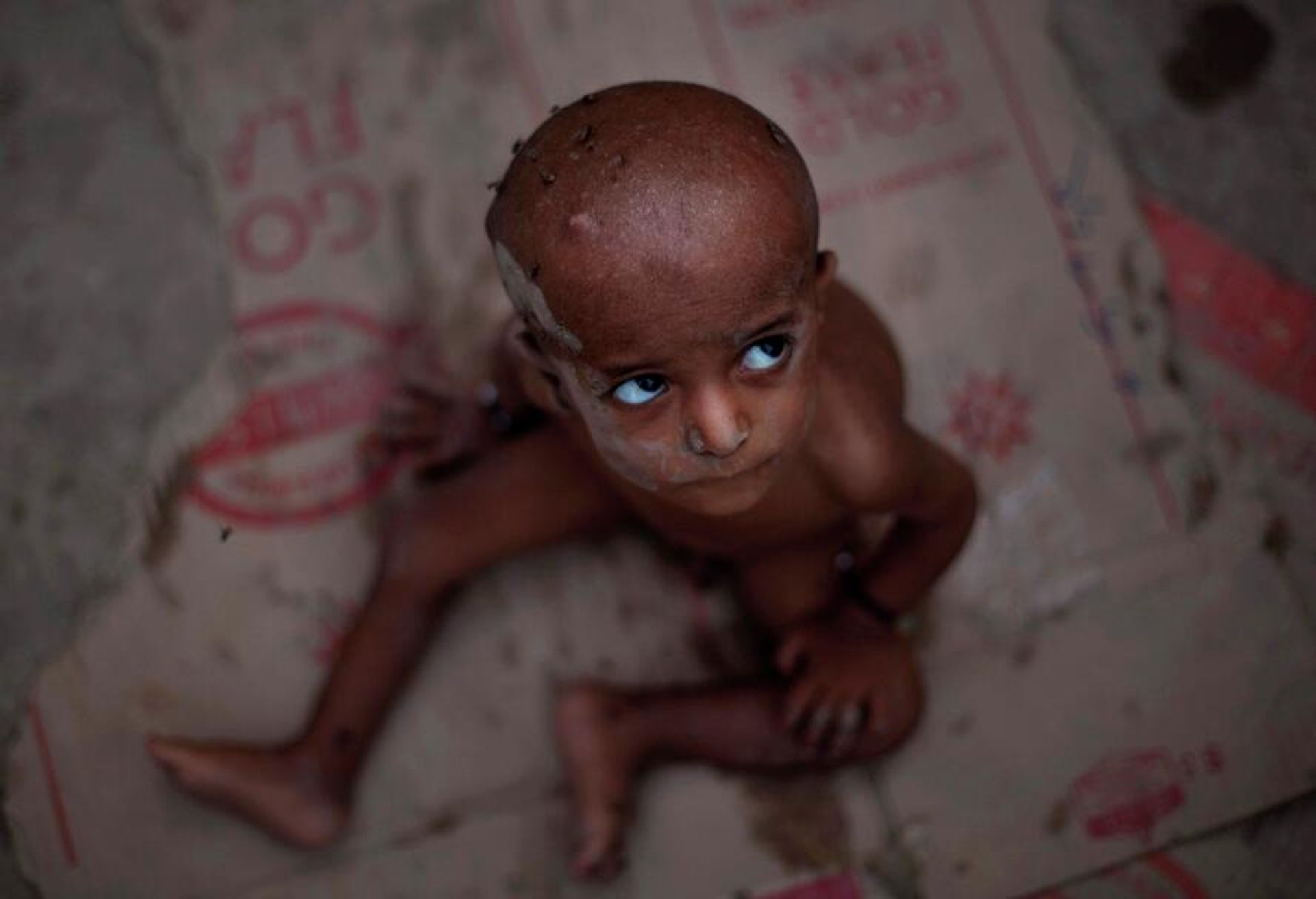 A malnourished Pakistani boy whose family was displaced by floods sits on a piece of cardboard on the ground outside at a temporary camp in Sukkar, Sindh Province, southern Pakistan. A malnourished Pakistani boy whose family was displaced by floods sits on a piece of cardboard on the ground outside at a temporary camp in Sukkar, Sindh Province, southern Pakistan. - Sputnik International, 1920, 17.09.2022