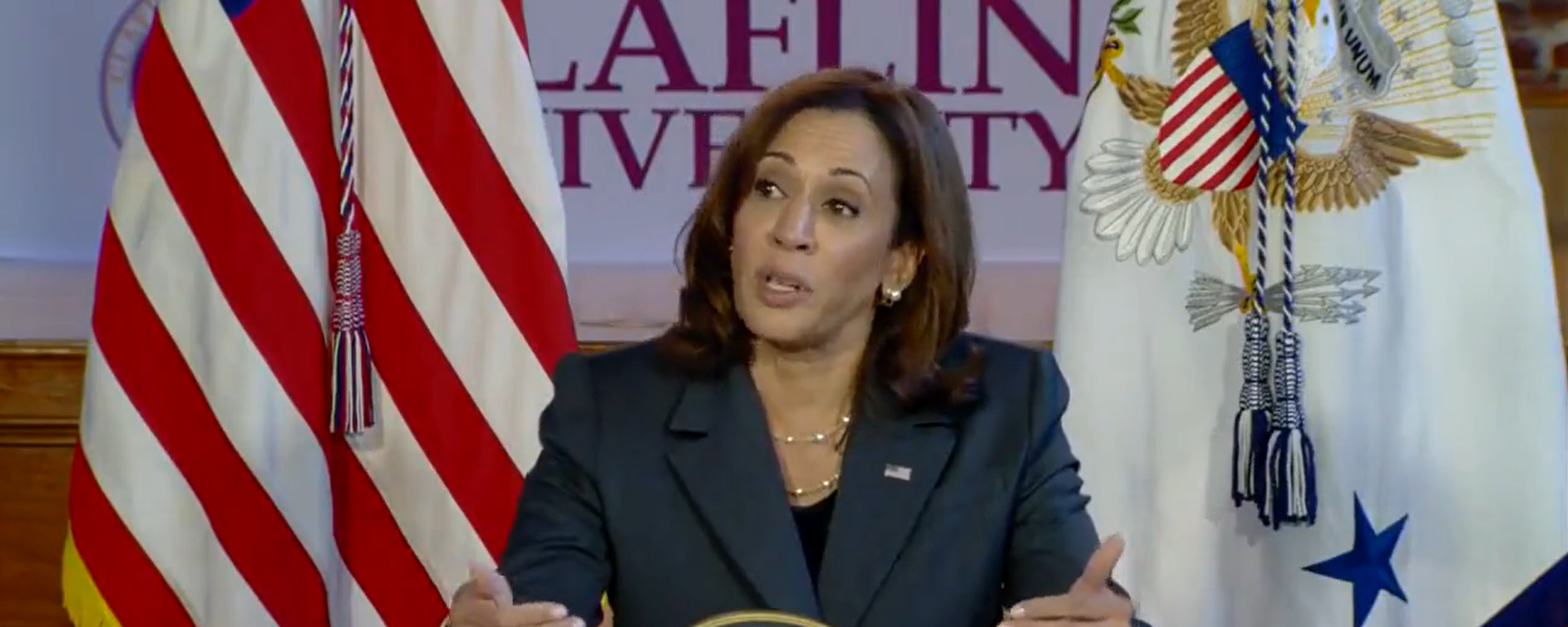 US Vice President Kamala Harris speaks at Claflin University in South Carolina on September 20, 2022. US Vice President Kamala Harris speaks at Claflin University in South Carolina on September 20, 2022. - Sputnik International, 1920, 09.11.2024