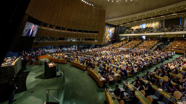 US President Joe Biden addresses the 77th session of the United Nations General Assembly at the UN headquarters in New York City on September 21, 2022 - Sputnik International