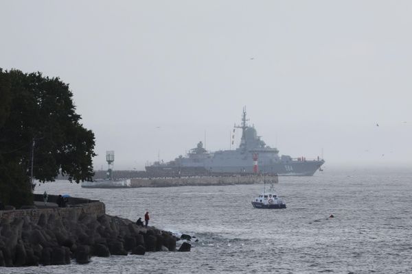 The Project 22800 Odintsovo small missile ship at strategic exercises in Baltiysk Military Harbor.  - Sputnik International