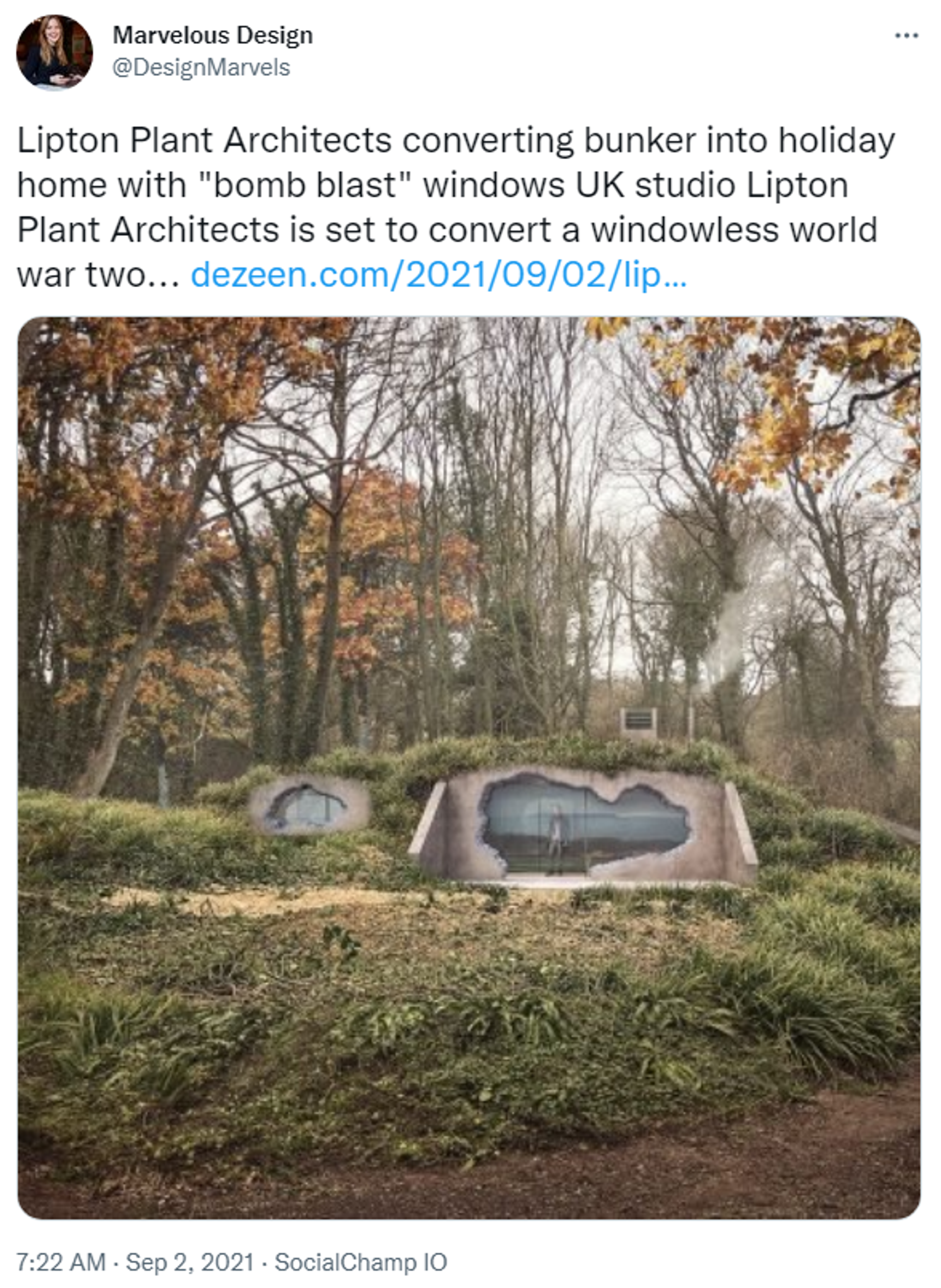 An artist's impression of a plan to redevelop a WWII bunker in Dorset, south-west England, as a holiday home - Sputnik International, 1920, 22.09.2022