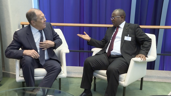 Russian FM Sergey Lavrov talks with Umaro Mokhtar Sissoco Embaló, the President of Guinea-Bissau on the sidelines of the UN General Assembly - Sputnik International