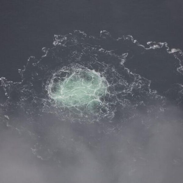 In this picture provided by Swedish Coast Guard, a small release from Nord Stream 2 is seen, Wednesday, Sept. 28, 2022 - Sputnik International