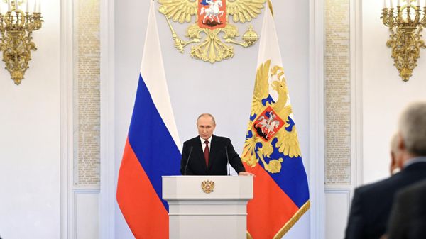 Putin Speaks at Ceremony on Accession of New Territories Into Russian Federation - Sputnik International