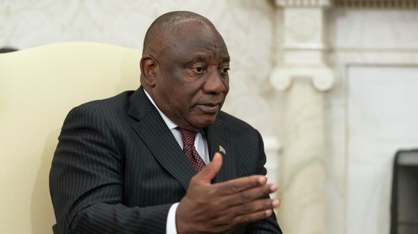South African President Cyril Ramaphosa speaks during a meeting with President Joe Biden in the Oval Office of the White House, Friday, Sept. 16, 2022, in Washington. (AP Photo/Alex Brandon) - Sputnik International