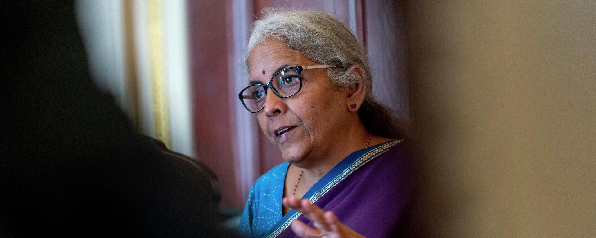 Finance Minister of India Nirmala Sitharaman speaks during a meeting with Treasury Secretary Janet Yellen at the Department of Treasury in Washington, Tuesday, Oct. 11, 2022. Finance Minister of India Nirmala Sitharaman speaks during a meeting with Treasury Secretary Janet Yellen at the Department of Treasury in Washington, Tuesday, Oct. 11, 2022. - Sputnik International, 1920, 12.10.2022