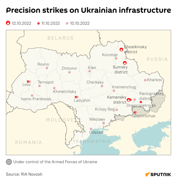 Precision strikes map 12/10 desk - Sputnik International