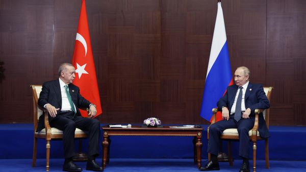 Turkish President Recep Tayyip Erdogan and Russian President Vladimir Putin - Sputnik International