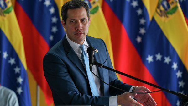 Former Venezuelan National Assembly president and opposition leader Juan Guaido speaks during a press conference in Caracas, on August 12, 2022 - Sputnik International