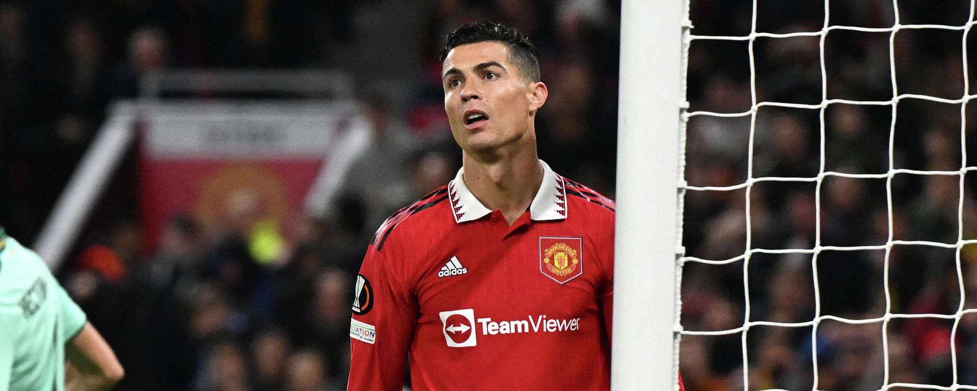 Manchester United's Portuguese striker Cristiano Ronaldo reacts to another missed chance during the UEFA Europa League Group E football match between Manchester United and Omonoia Nicosia, at Old Trafford stadium, in Manchester, north-west England, on October 13, 2022. Manchester United's Portuguese striker Cristiano Ronaldo reacts to another missed chance during the UEFA Europa League Group E football match between Manchester United and Omonoia Nicosia, at Old Trafford stadium, in Manchester, north-west England, on October 13, 2022. - Sputnik International, 1920, 07.11.2022