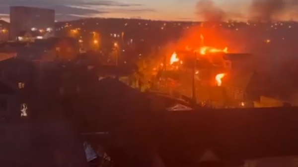 Aftermath of a plane crash in the Siberian city of Irkutsk, Russia. October 23, 2022. - Sputnik International