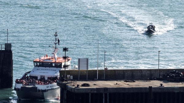 Ship BF Hurricane arrives in Dover carrying migrants picked up in the English Channel on October 18, 2022.  - Sputnik International