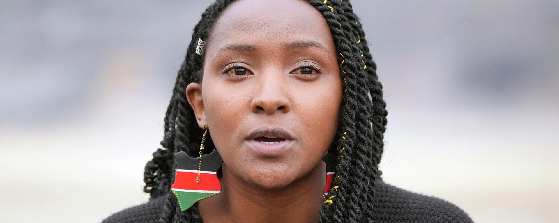 Activist Elizabeth Wathuti from Kenia talks to the media at the Garzweiler open-cast coal mine near Luetzerath, western Germany, Sunday Oct. 16, 2022.  - Sputnik International, 1920, 31.10.2022