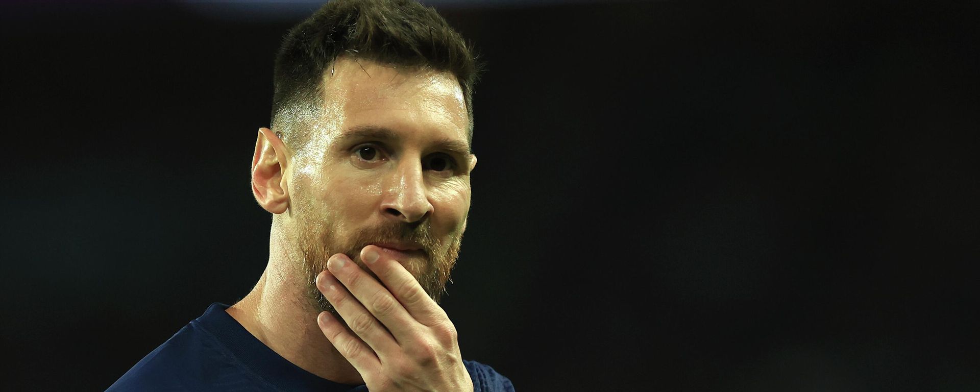 PSG's Lionel Messi reacts during the French League One soccer match between Paris Saint-Germain and Nice at the Parc des Princes in Paris - Sputnik International, 1920, 04.11.2022