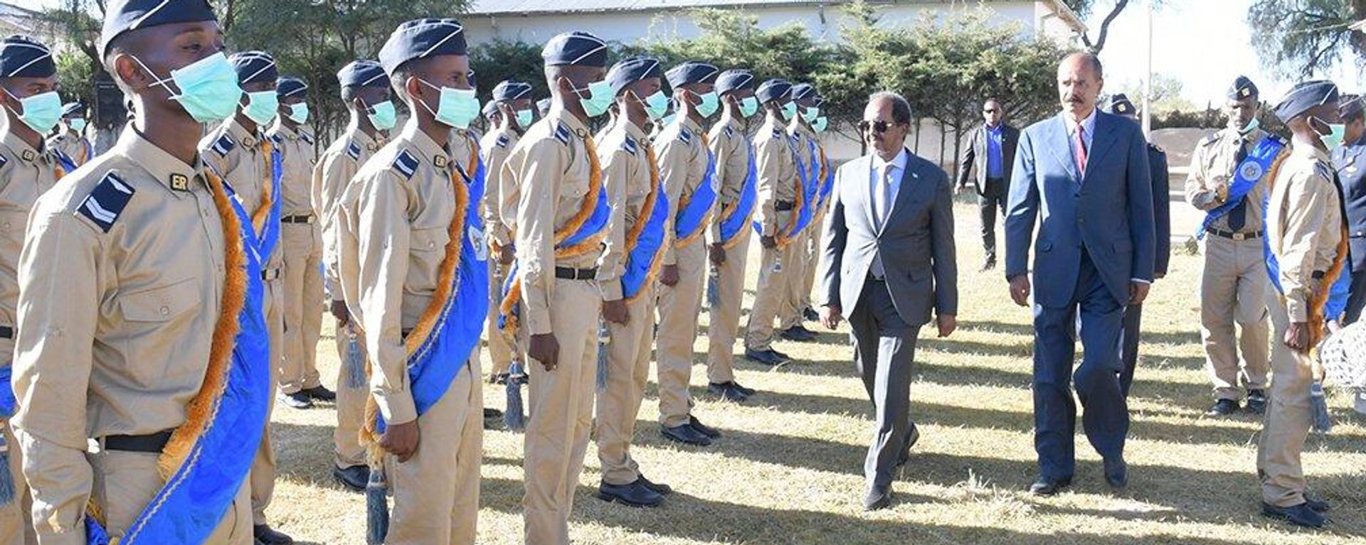 Somali President, Hassan Sheikh Mohamud, visiting his country's cadets in Eritrea.  - Sputnik International, 1920, 12.11.2022