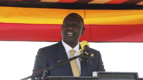 Kenyan President William Ruto speaks during the 60th Independence Anniversary Celebrations, in Kololo, Uganda, Sunday Oct. 9, 2022.  - Sputnik International