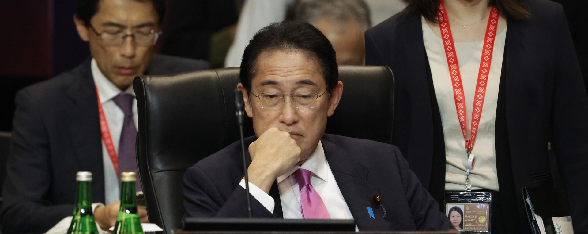 Japan's Prime Minister Fumio Kishida attends a session at the G20 Leaders' Summit, in Nusa Dua, Bali, Indonesia, Wednesday, Nov. 16, 2022.  - Sputnik International, 1920, 20.11.2022