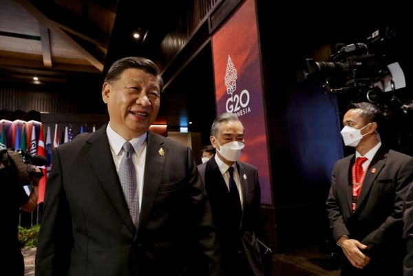China's President Xi Jinping walks as he attends a session at the G20 Leaders' Summit, in Nusa Dua, Bali, Indonesia, Wednesday Nov. 16, 2022.  - Sputnik International