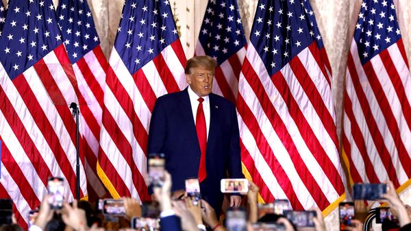 Former US President Donald Trump speaks at the Mar-a-Lago Club in Palm Beach, Florida, on November 15, 2022 - Sputnik International
