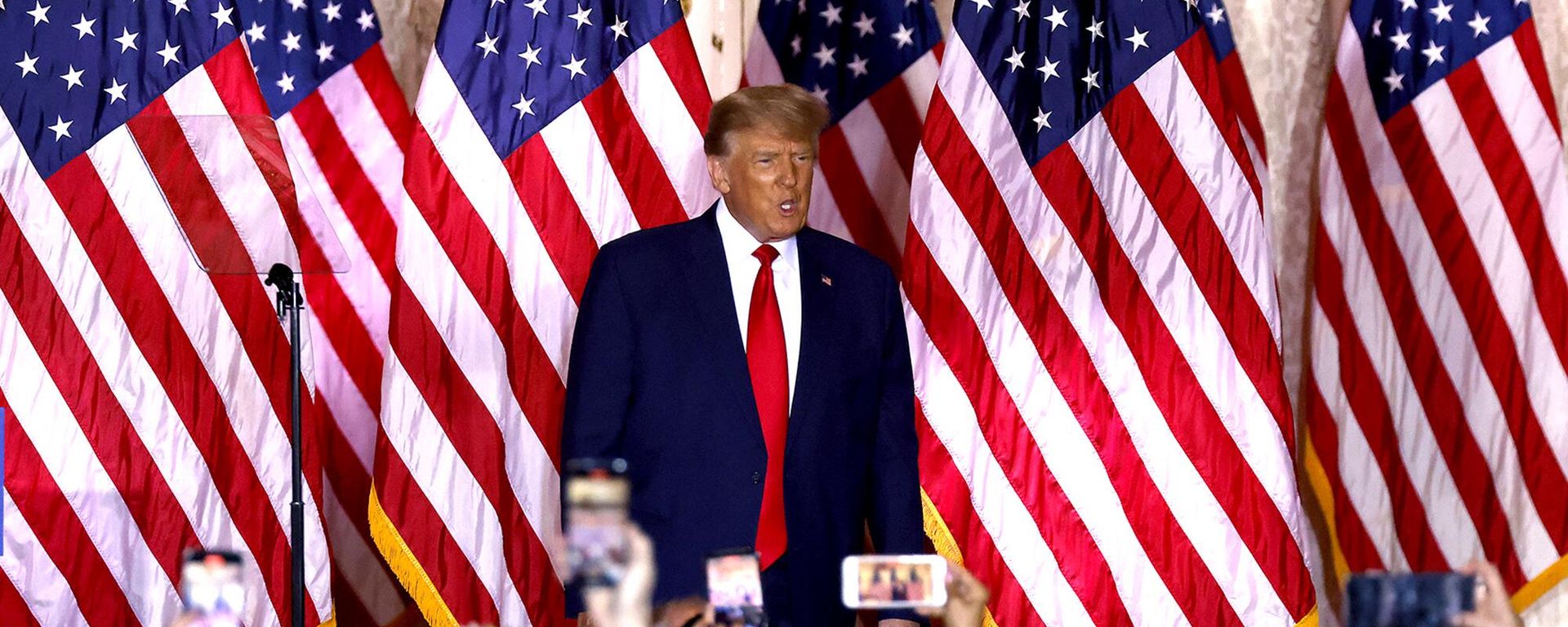 Former US President Donald Trump speaks at the Mar-a-Lago Club in Palm Beach, Florida, on November 15, 2022 Former US President Donald Trump speaks at the Mar-a-Lago Club in Palm Beach, Florida, on November 15, 2022 - Sputnik International, 1920, 07.12.2022