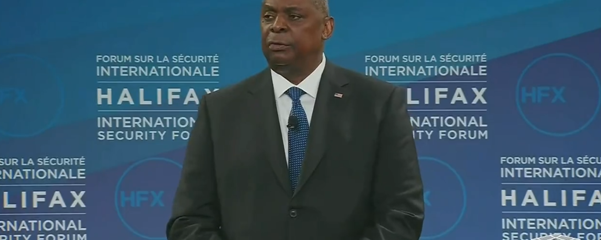 US Secretary of State Lloyd Austin speaking at the Halifax International Security Forum on Saturday, November 19, 2022. Screengrab of DoD Twitter video. US Secretary of State Lloyd Austin speaking at the Halifax International Security Forum on Saturday, November 19, 2022. Screengrab of DoD Twitter video. - Sputnik International, 1920, 19.11.2022
