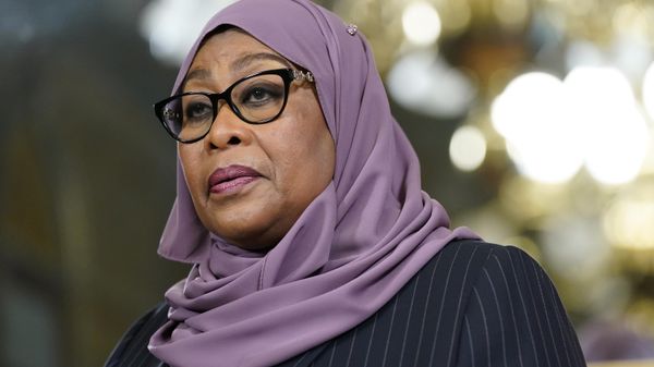 Tanzanian President Samia Suluhu Hassan meets with Vice President Kamala Harris in Harris' ceremonial office in the Eisenhower Executive Office Building on the White House campus, Friday, April 15, 2022, in Washington.  - Sputnik International