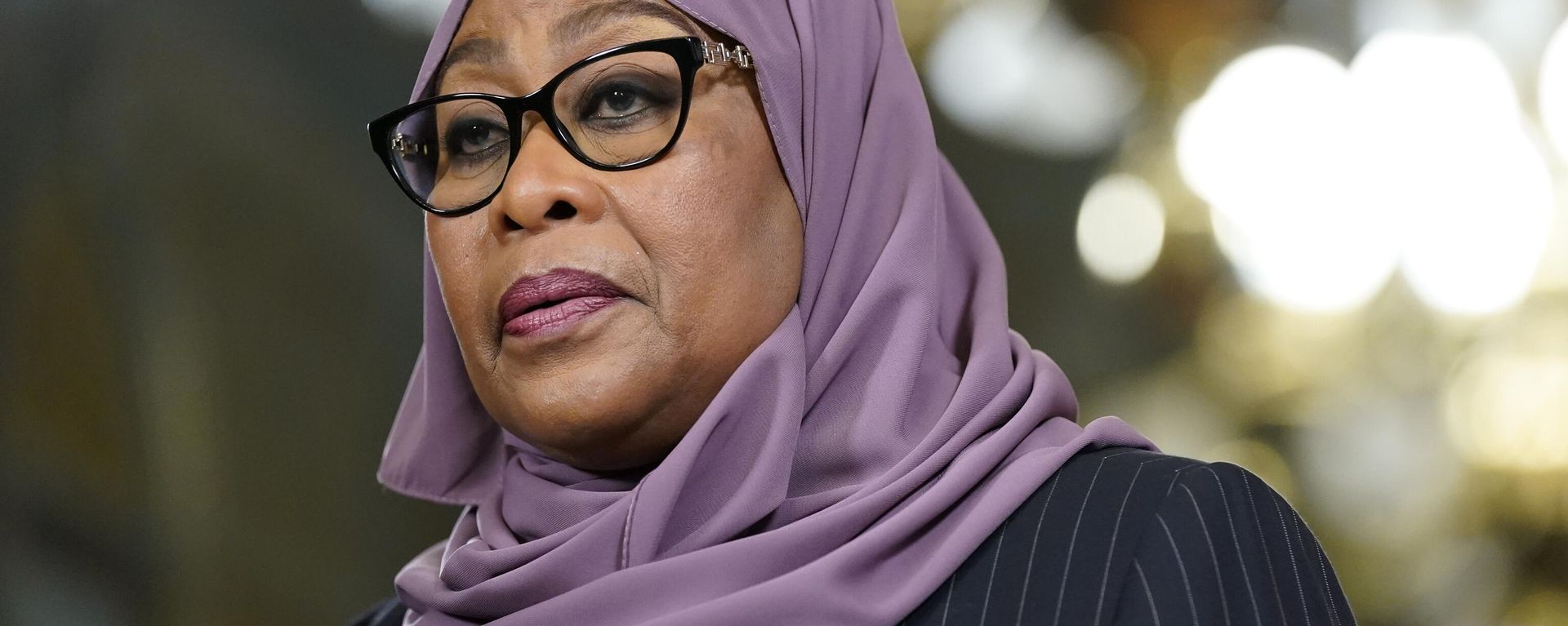 Tanzanian President Samia Suluhu Hassan meets with Vice President Kamala Harris in Harris' ceremonial office in the Eisenhower Executive Office Building on the White House campus, Friday, April 15, 2022, in Washington.  - Sputnik International, 1920, 21.11.2022
