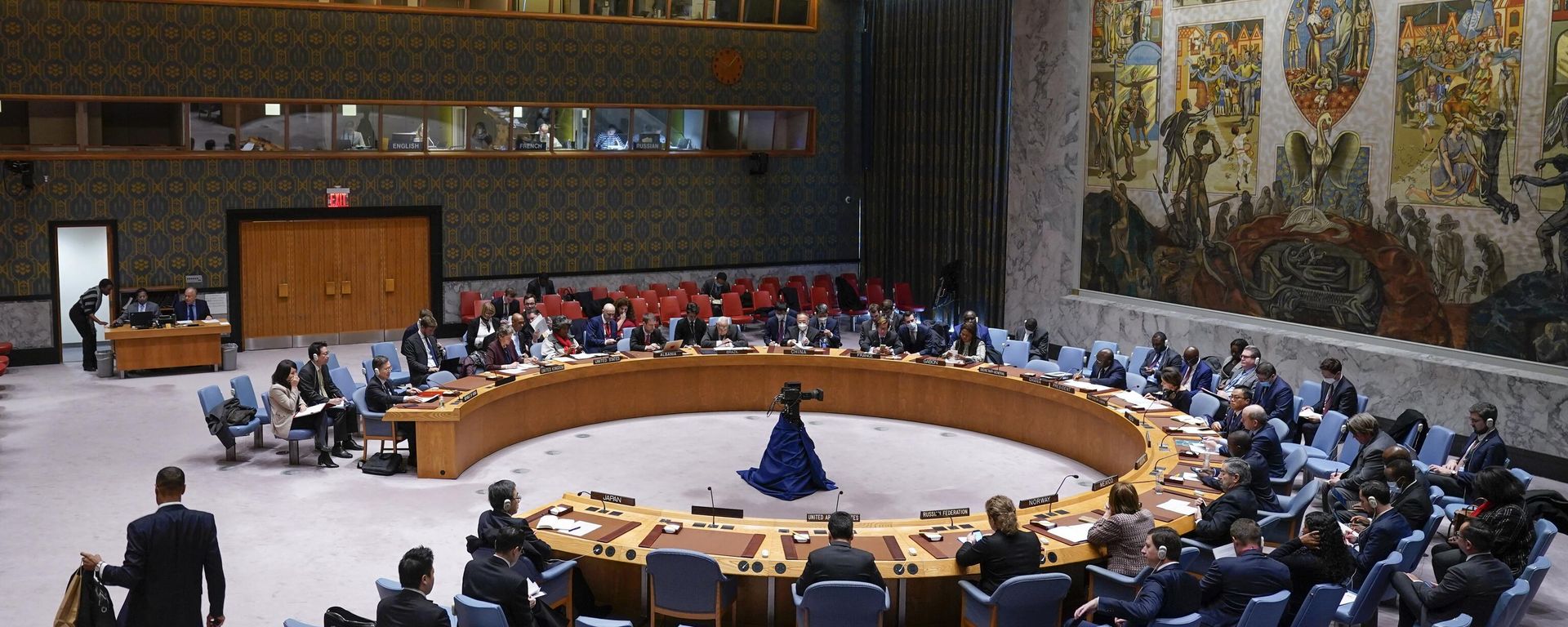 The Security Council meets regarding recent missile launches in North Korea at United Nations headquarters, Monday, Nov. 21, 2022. - Sputnik International, 1920, 17.06.2024