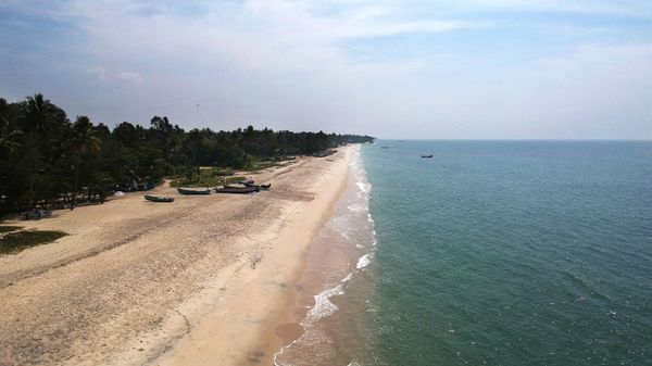 An aerial view of Marari beach in the Indian state of Kerala from January 11, 2018. - Sputnik International