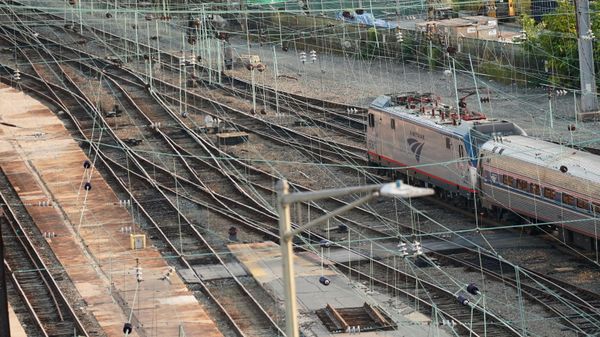Amtrak trains travel through Washington, DC, on September 15, 2022. - Sputnik International