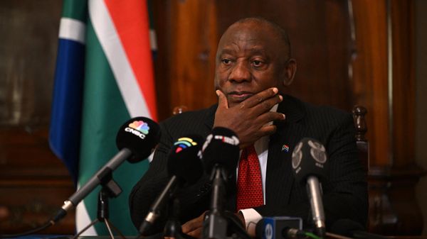 South Africa's President Cyril Ramaphosa speaks during a press conference in central London on November 24, 2022. - Sputnik International