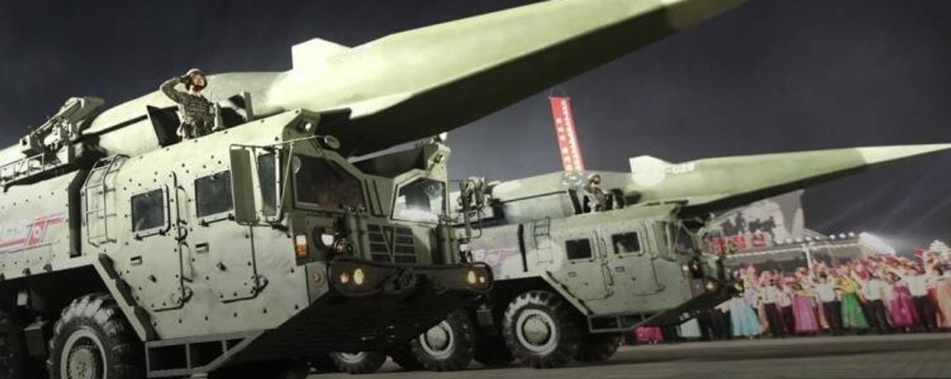 North Korean hypersonic glider-shaped projectiles aboard ballistic missiles on parade. File photo. - Sputnik International, 1920, 04.12.2022