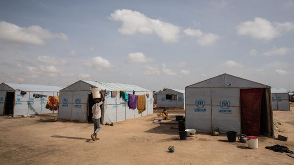 This photo taken on July 26, 2019 shows a general view of the unfinished Mohammed Goni Stadium where internally displaced persons from other congested IDP camps have been moved due to increased influx of people fleeing from Boko Haram attacks in rural areas around Borno State.  - Sputnik International