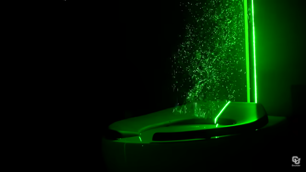 In a study by the University of Colorado Boulder, physicists used lasers to illuminate micro-droplets of toilet plume thrown up when a toilet is flushed. In a study by the University of Colorado Boulder, physicists used lasers to illuminate micro-droplets of toilet plume thrown up when a toilet is flushed. - Sputnik International