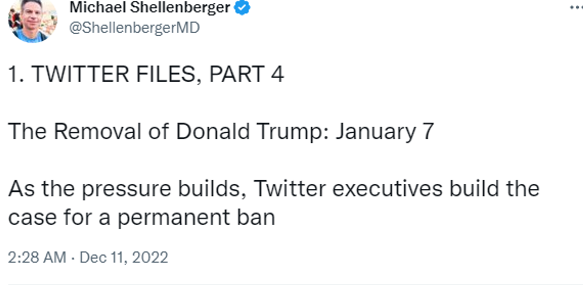 Twitter screenshot of latest portion of the “Twitter Files,” shared by Author Michael Shellenberger. Twitter screenshot of latest portion of the “Twitter Files,” shared by Author Michael Shellenberger. - Sputnik International, 1920, 11.12.2022