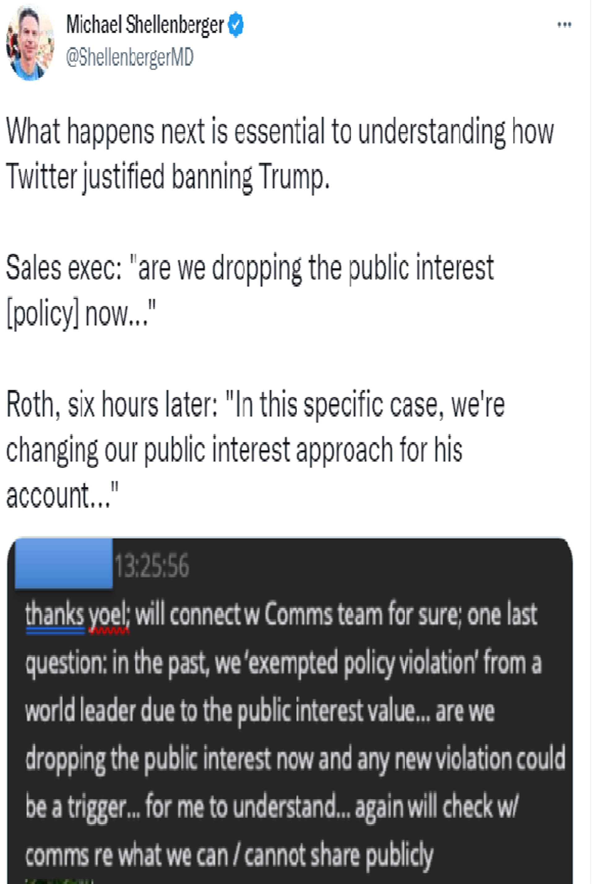 Twitter screenshot of latest portion of the “Twitter Files,” shared by Author Michael Shellenberger. Twitter screenshot of latest portion of the “Twitter Files,” shared by Author Michael Shellenberger. - Sputnik International, 1920, 11.12.2022